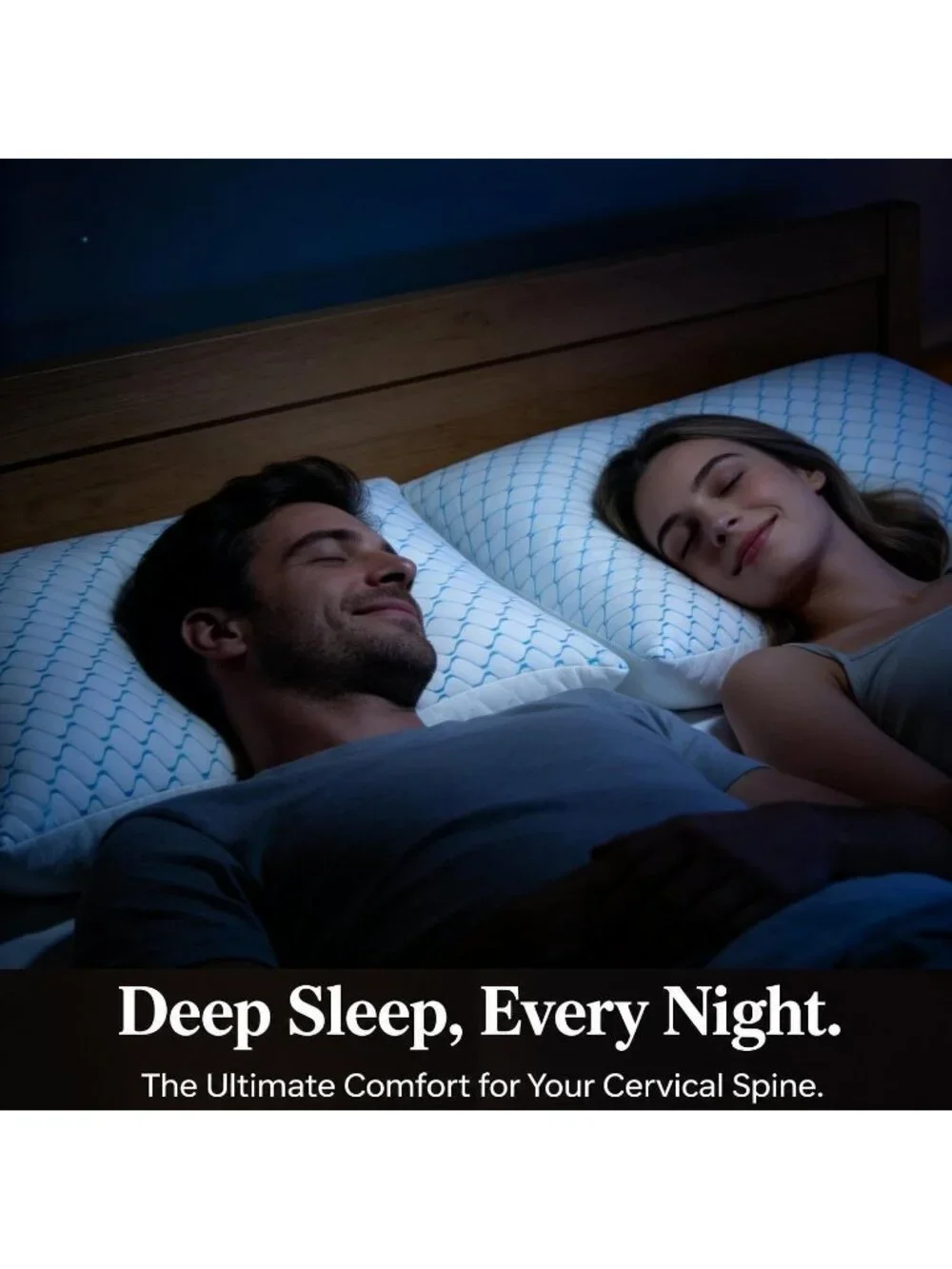 〽️Memory Foam Pillows King Size Set of 2 Cooling Adjustable Bed Pillows for Pain